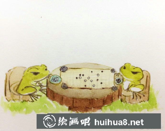青蛙水彩畫8