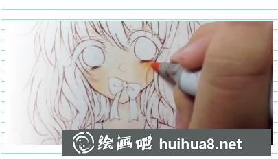 馬克筆手繪漫畫美少女