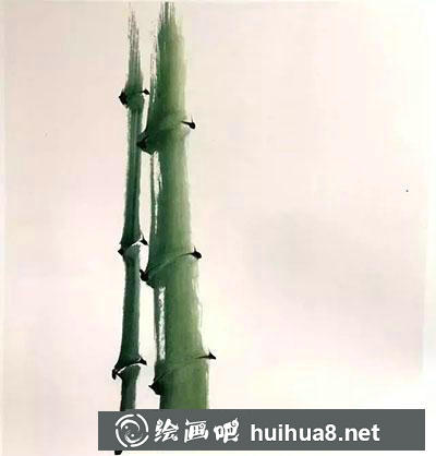國(guó)畫(huà)教程:竹子(斗方綠竹)怎么繪制