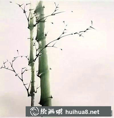 國(guó)畫(huà)教程:竹子(斗方綠竹)怎么繪制