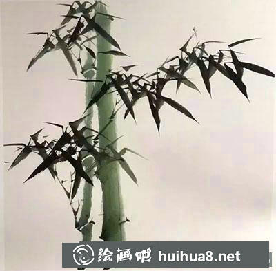 國(guó)畫(huà)教程:竹子(斗方綠竹)怎么繪制