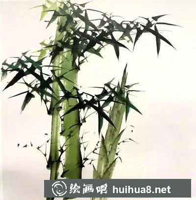 國(guó)畫(huà)教程:竹子(斗方綠竹)怎么繪制