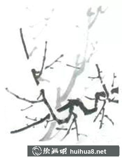 國(guó)畫(huà)教程-圈點(diǎn)結(jié)合畫(huà)梅花的方法