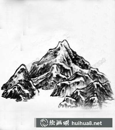 國畫教程：山石的繪制方法