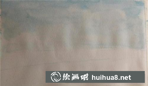 霧凇水粉畫