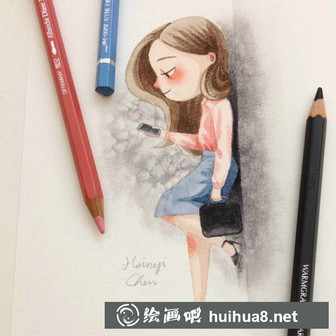手繪插畫：小女孩的夢(mèng)幻世界
