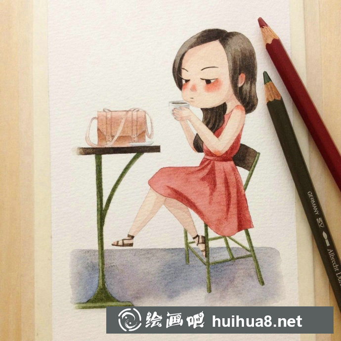手繪插畫：小女孩的童話世界