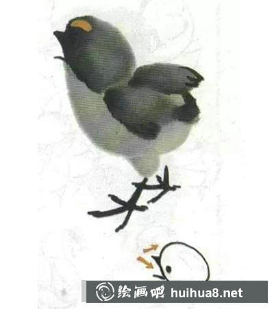 國畫教程怎么畫寫意小雞