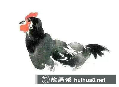 國(guó)畫教程：寫意母雞怎么繪制