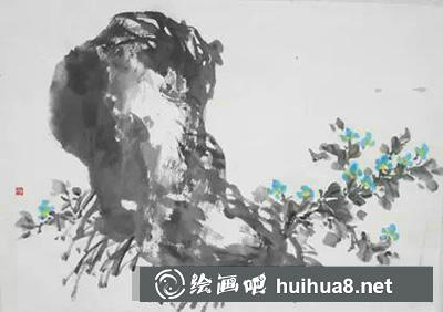 國(guó)畫教程:石頭的畫法