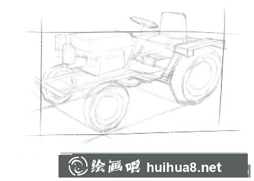 速寫(xiě)拖拉機(jī)