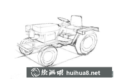 速寫(xiě)拖拉機(jī)