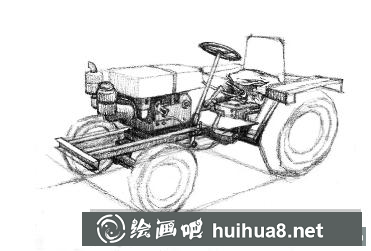 速寫(xiě)拖拉機(jī)