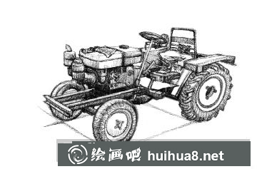 速寫(xiě)拖拉機(jī)