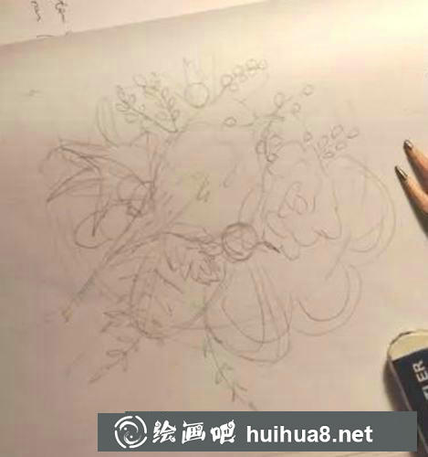 松鼠水彩畫過程