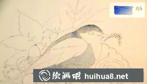 松鼠水彩畫過程