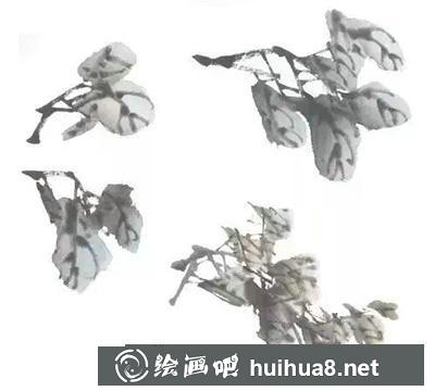 國畫教程：柿子各部位繪制方法
