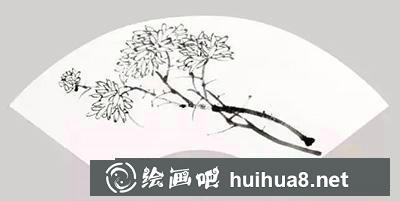 國(guó)畫(huà)教程：寫(xiě)意菊花扇面畫(huà)的繪制方法