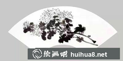 國(guó)畫(huà)教程：寫(xiě)意菊花扇面畫(huà)的繪制方法