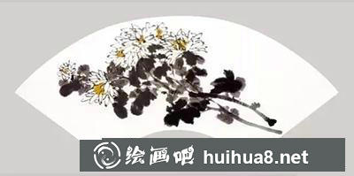 國(guó)畫(huà)教程：寫(xiě)意菊花扇面畫(huà)的繪制方法