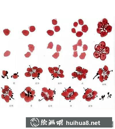 國(guó)畫教程：梅花常見(jiàn)的幾種表現(xiàn)方法