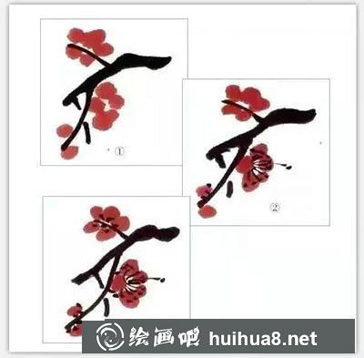 國(guó)畫教程：梅花常見(jiàn)的幾種表現(xiàn)方法