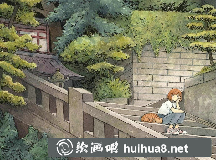 小清新水彩插畫作品3