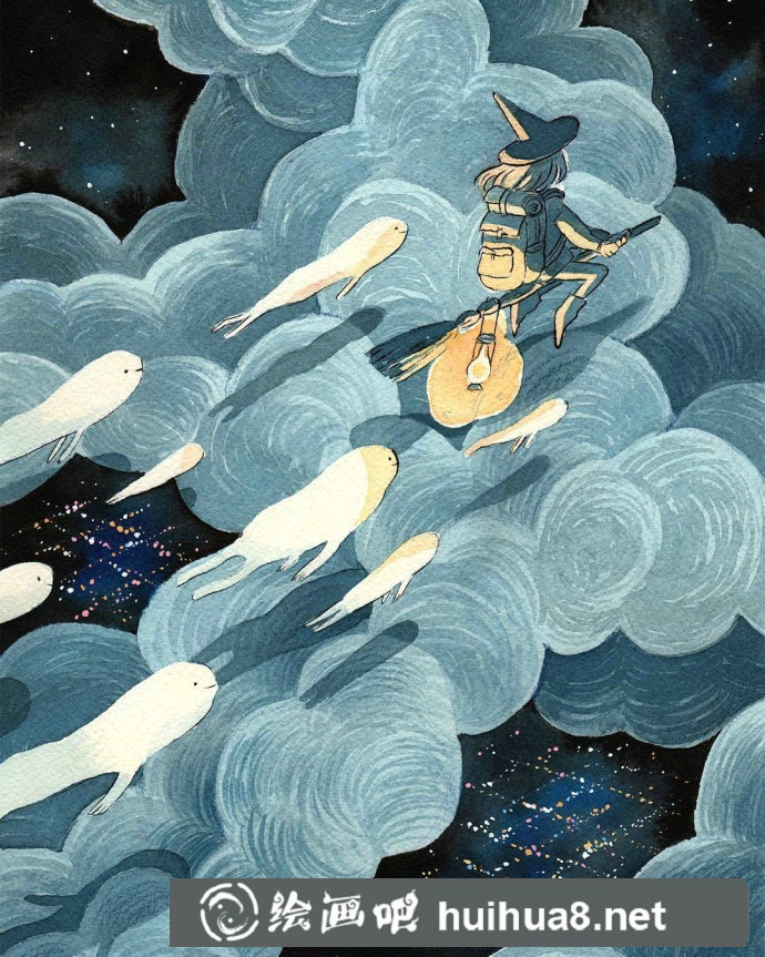 小清新水彩插畫作品4