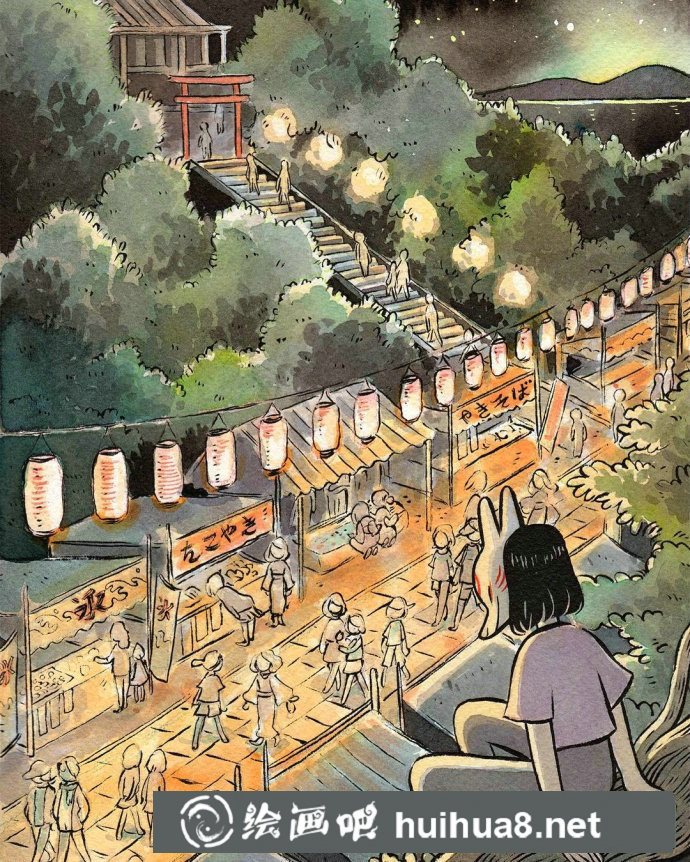 小清新水彩插畫作品5