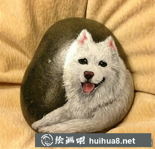 小馬丙烯石頭畫