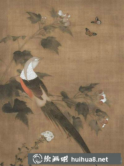 工筆畫教程：怎么畫《芙蓉錦雞圖》