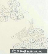 工筆畫教程《睡蓮鰱魚》繪制法