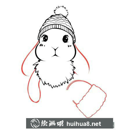 雪人版兔子簡筆畫教程