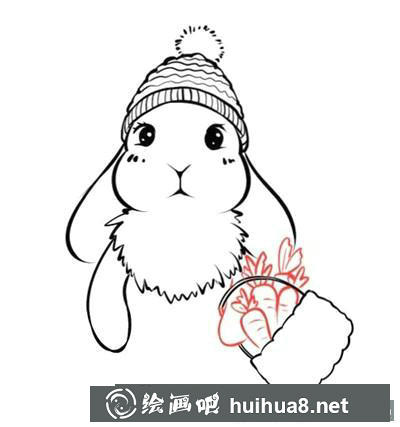 雪人版兔子簡筆畫教程