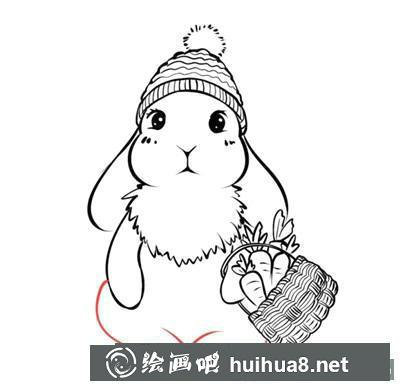 雪人版兔子簡筆畫教程