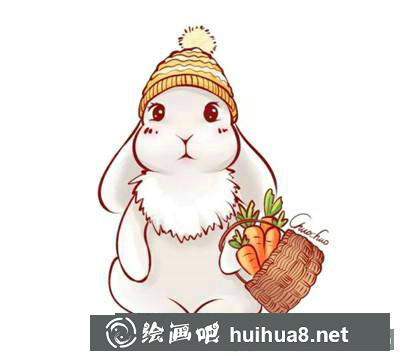 雪人版兔子簡筆畫教程