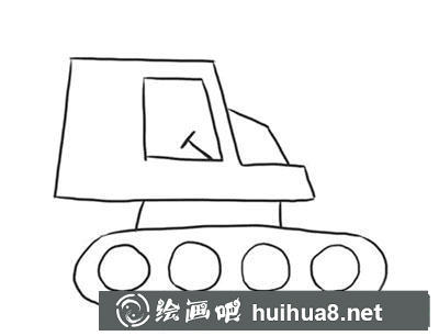 簡筆畫教程怎么畫挖掘機