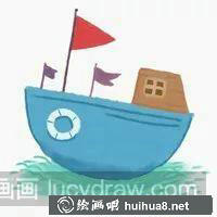 簡筆畫教程，小船，繪畫吧學(xué)畫畫