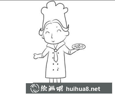 簡(jiǎn)筆畫(huà)教程怎么畫(huà)廚師