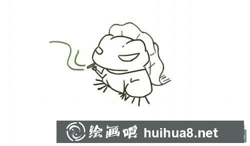 旅行青蛙簡(jiǎn)筆畫過程