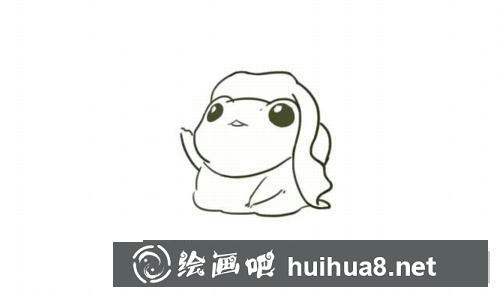 旅行青蛙簡(jiǎn)筆畫(huà)過(guò)程