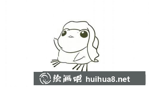 旅行青蛙簡(jiǎn)筆畫(huà)過(guò)程