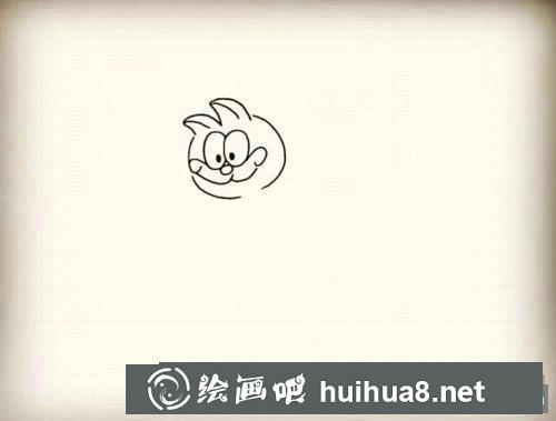 加菲貓簡筆畫過程