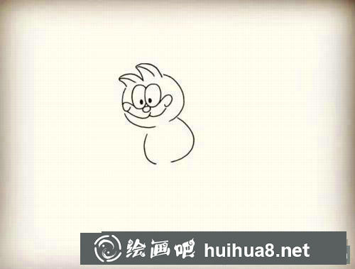 加菲貓簡筆畫過程