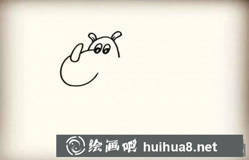 犀牛簡(jiǎn)筆畫過程