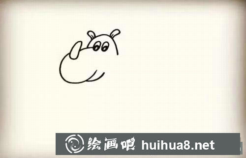犀牛簡(jiǎn)筆畫過程