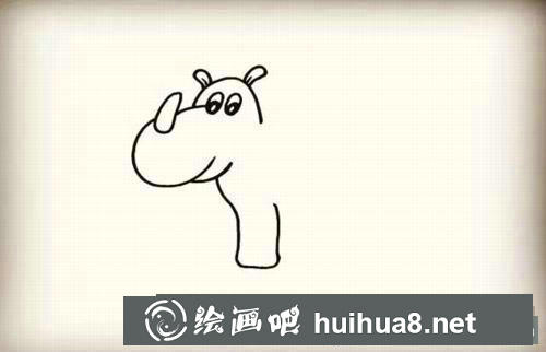 犀牛簡(jiǎn)筆畫過程