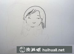 教畫(huà)專(zhuān)注學(xué)習(xí)小女孩