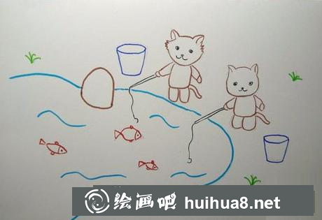 小貓釣魚