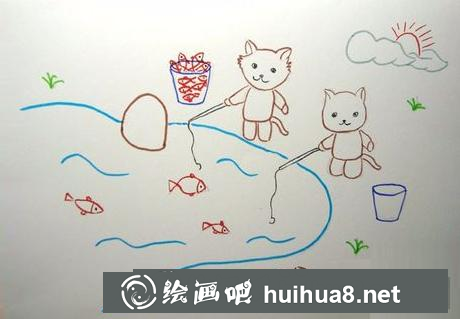 小貓釣魚